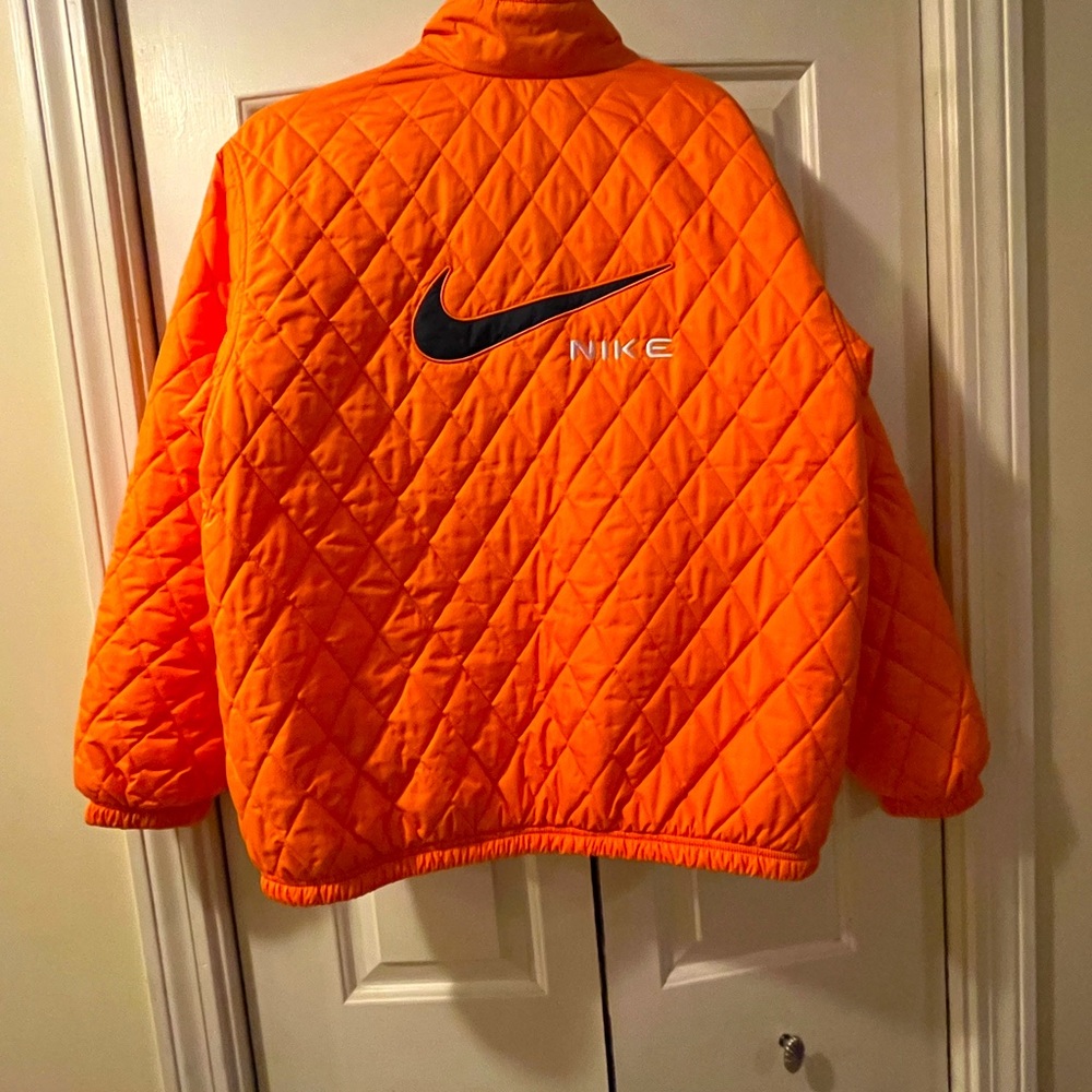 Nike orange quilted jacket in mint condition